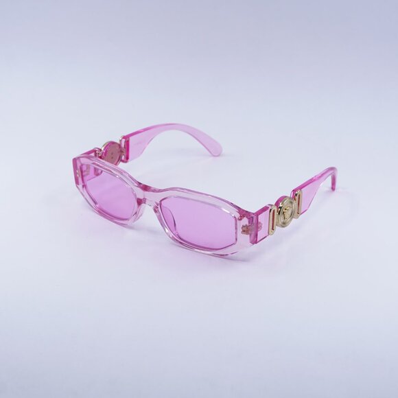 Versace Kids VK4429U 5370/5 Sunglasses Pink Geometric Frame, Fuchsia Lenses - Picture 2 of 10